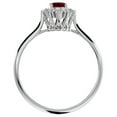 thumbnail image 3 of SuperJeweler 2/3 Carat Oval Shape Garnet and Halo Diamond Ring In Sterling Silver For Women, 3 of 6