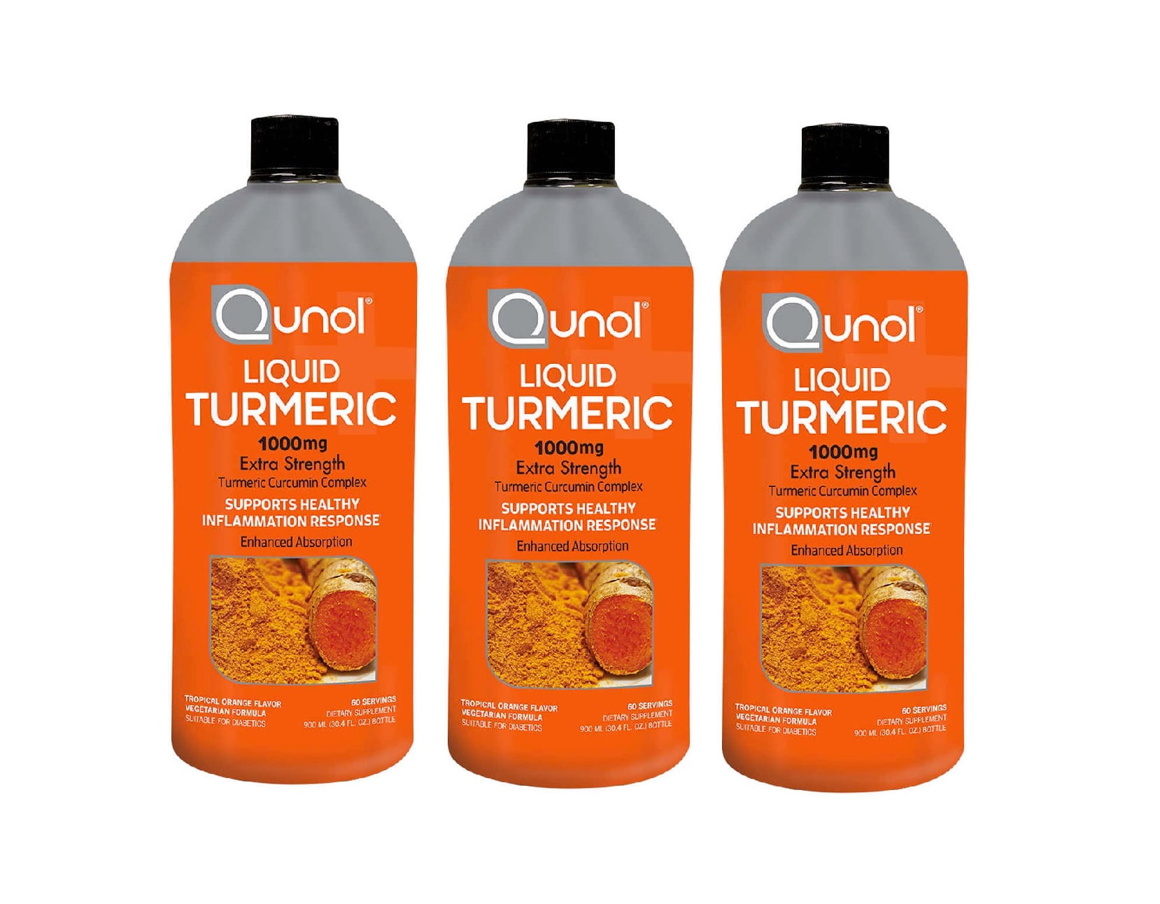Qunol Liquid Turmeric 1,000 mg., 30.4 Ounces 3PK