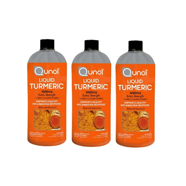 Qunol Liquid Turmeric 1,000 mg., 30.4 Ounces 3PK