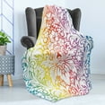 thumbnail image 4 of Floral Soft Flannel Fleece Throw Blanket, Colorful Ornamental Damask Flowers Pattern Abstract Swirled Design Artwork, Cozy Plush for Indoor and Outdoor Use, 50" x 60", Multicolor, by Ambesonne, 4 of 5