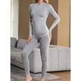 thumbnail image 4 of Charmo Thermal Underwear Sets for Womens Athletic Outfit Sets for Skiing Quarter Zip Activewear for Cold Weather, 4 of 7