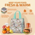 thumbnail image 5 of Cute Pitbull Terriers Dog and Flower Insulated Lunch Bag for Women & Adults,Large Portable Soft Cooler Lunch Bag,Thermal Food Storage Tote with Pearl Cotton,8.66L,8.75x5.75x9.5 Inch, 5 of 6