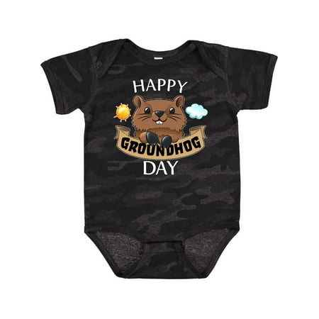 

Inktastic Happy Groundhog Day- cute Gift Baby Boy or Baby Girl Bodysuit