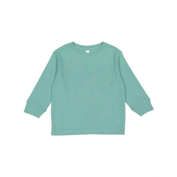 Rabbit Skins B24638333 Toddler Fine Jersey Long Sleeve T-Shirt, Saltwater - Size 3T