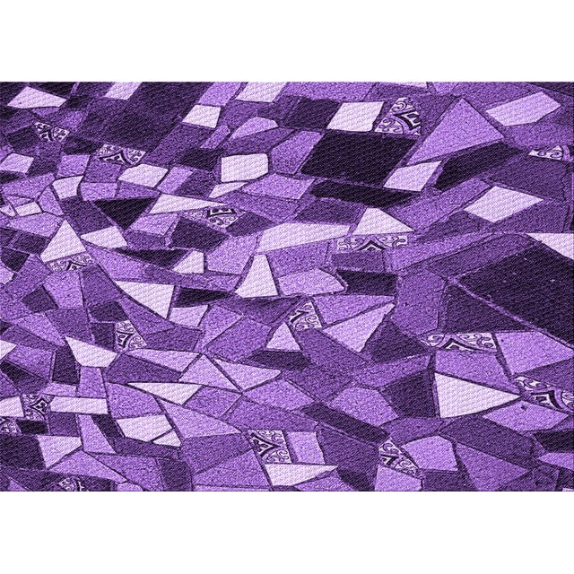 Ahgly Tapis Rectangulaire Lavable en Machine Intérieur Transitionnel Heliotrope Violet, 2 Pieds x 5 Pieds