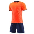 thumbnail image 5 of Boys 2 Piece Athletic Soccer Jersey Sport Team Soccer Uniforms with Shorts Shirt 2026 Orange L, 5 of 6