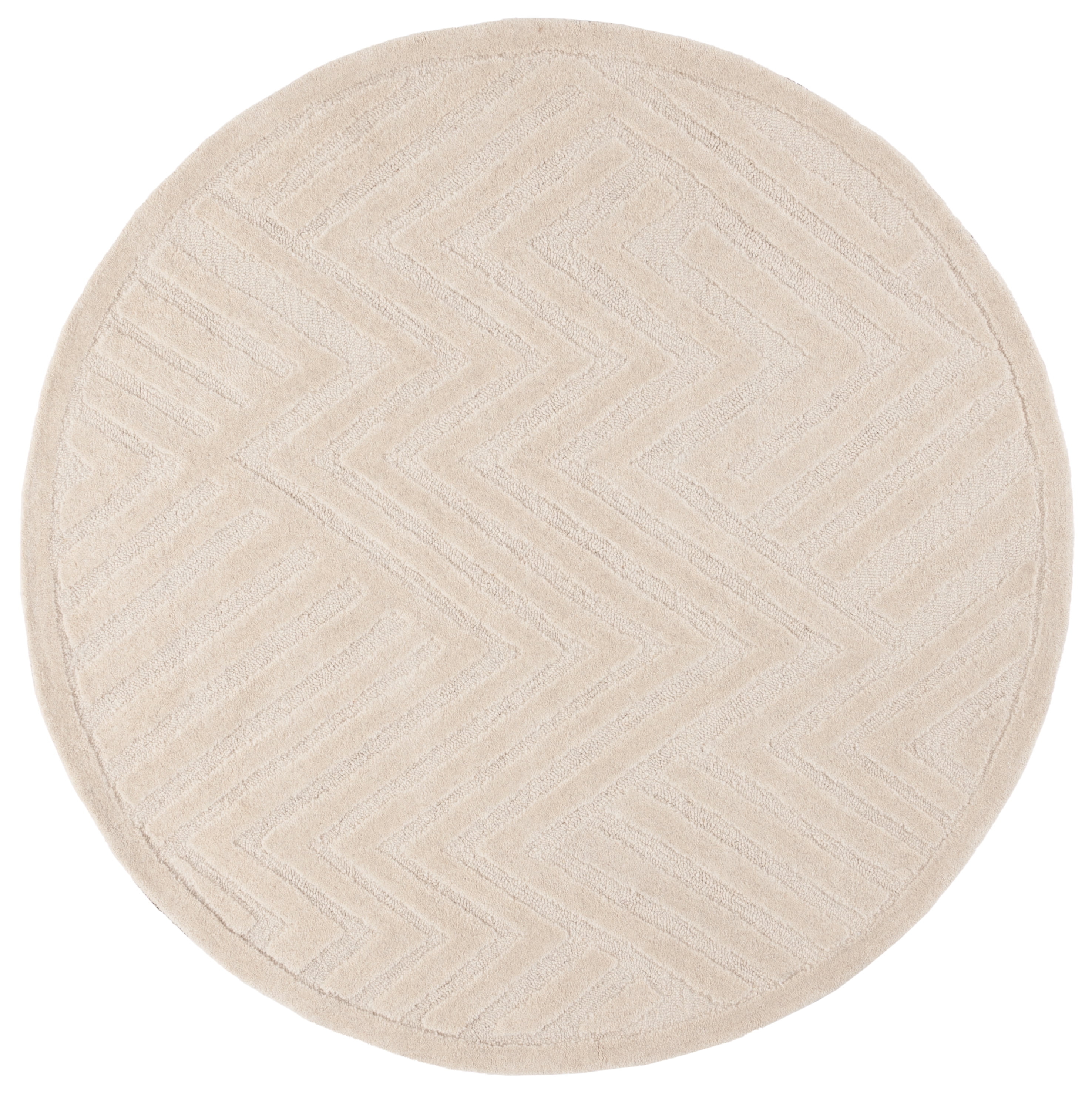 Safavieh Mykonos Evren Diamond Area Rug, Ivory, 6' x 6' Round