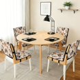 thumbnail image 3 of TSOVTHRID Rooster Chicken Tree Print Quilted Dining Room Chair Covers Comfy Adjustable Chair Seat Covers Stretchy Stain Resistant Chair Seat Cushion Protector Slipcovers, Set of 4, 3 of 7