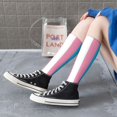 thumbnail image 7 of Transgender Flag Knee High Socks for Women Long Leg Warmers Socks, 7 of 7