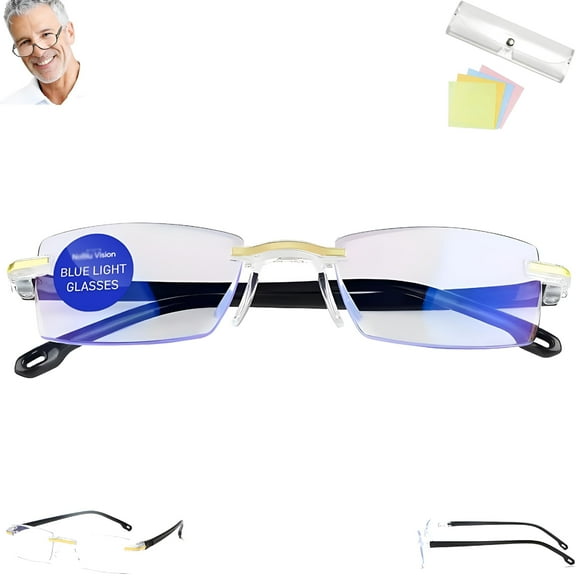 GJX Vision Glasses for Men & Women-Blue Light Blocking,Computer Gaming & Screen Use,Eye Strain & Sleep Relief