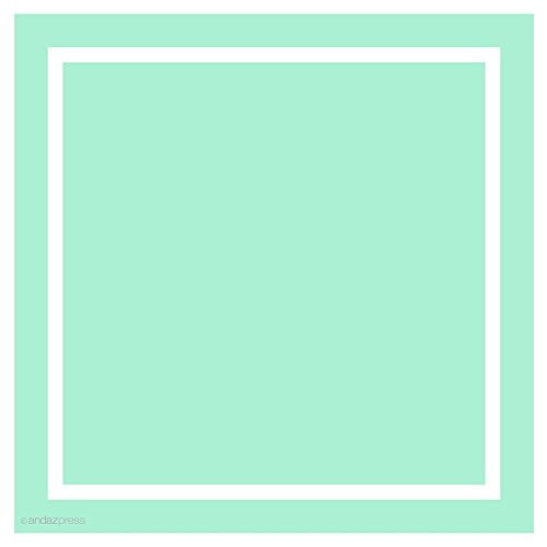 Mint Green Solid Color Square Gift Label Stickers, 40Pack