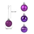 thumbnail image 2 of Uxcell 24Pcs bolas de Navidad de 1.18" adornos a prueba de roturas para decoración de árboles de Navidad moradas, 2 of 7