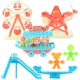 thumbnail image 1 of Miangastore 1 Ensemble de Jouets de Parc d'Attractions pour Enfants Jouets de Maison de Jeu Jouets de Dessin Animé Roue Ciel Jouets de Jeu d'Imitation, 1 of 9