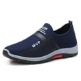 thumbnail image 4 of Zapatos de lona para hombre, de verano, transpirables, de malla, de color a juego, con boca poco profunda y pedales perezosos, 4 of 5