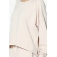 thumbnail image 5 of TheMogan Women's PLUS Cotton Terry Long Sleeve Oversized Top & Drawstring Shorts SET, 5 of 7