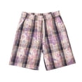 thumbnail image 2 of Thousandth Men's Plus Size Casual Elastic Waistband Fashionable Drawstring Checkered Athletic Five Point Ice Silk Quick Drying Shorts, 2 of 7