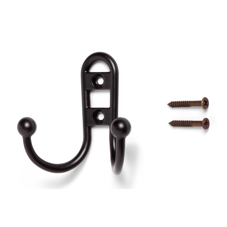3 Modern Steel Matte Black Wall Hooks Industrial Hook | Pricetronic