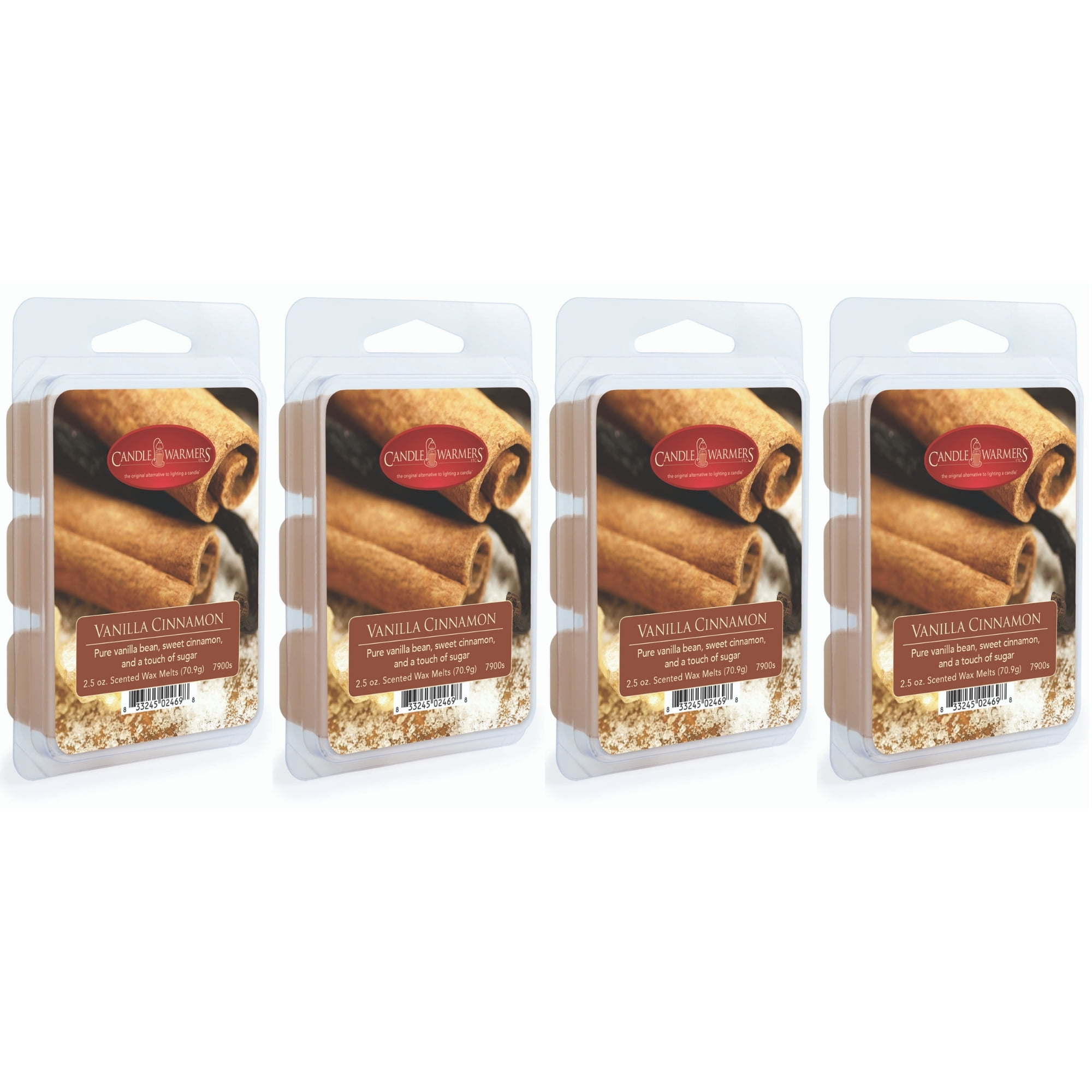 Vanilla Cinnamon Scented Wax Melt Tarts, Pack of 4