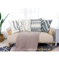thumbnail image 6 of Set of 4 Decorative Throw Pillow Covers 18x18 Inch for Couch, Square Accent Grey Pillows Cover Case for Cushions Sofa Bed Chair and Living Room Farmhouse Outdoor Decoration (Grey 0145), 6 of 6