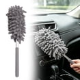 thumbnail image 1 of Microfiber Extendable Hand Duster - Washable Telescopic Pole Car Cleaning Brush, Retractable for High Shelves, Ceiling (Grey, 1 Pack), 1 of 5