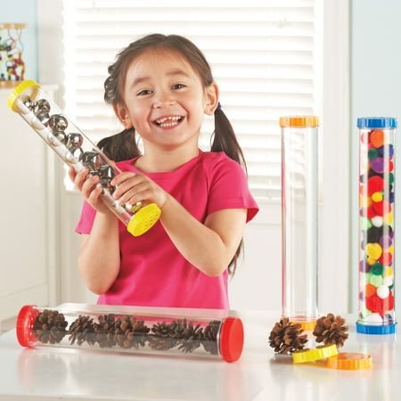 Learning Resources Primary Science Sensory Tubes - Set of 4 Tubes, Ages 3+ Science Toys for Kids, STEM Toys, Fine Motor and Sensory Toys