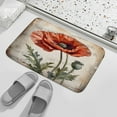thumbnail image 4 of Flower Art Red Poppy Bath Rug for Bathroom, Hippie Style, Rustic Farmhouse Bath Mat, Bath Mat Soft Non Slip Bath Rugs Indoor Doormat 20"x32", 4 of 7