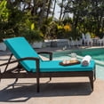 thumbnail image 3 of 74 x 23 x 3 Waterproof Outdoor Chaise Lounge Cushion for Patio Lounge Chair Cushion Replacement, Turquoise Blue, 3 of 7