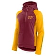 thumbnail image 2 of Women's Fanatics Burgundy/Gold Washington Commanders End Around Lightweight Raglan Full-Zip Hoodie Jacket, 2 of 3
