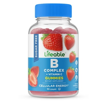 Lifeable Sugar Free B Complex, with 6 B Vitamin Supplements - for Men and Women - 90 Gummies