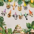 thumbnail image 2 of Banner de cumpleaños Hooqict Safari Animals, decoración para fiestas, 2 of 9