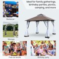 thumbnail image 7 of Spaco 10Ft x 10Ft Outdoor Patio Gazebo Canopy Tent Coffee, Easy Up Screened Canopy for Patio and Backyard, Easy Set-up Outdoor Gazebo, 7 of 7