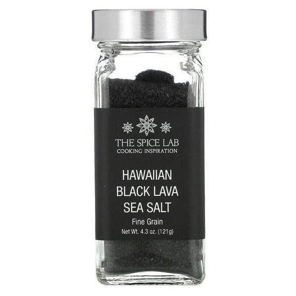 The Spice Lab, Hawaiian Black Lava Sea Salt, Fine Grain, 4.3 oz