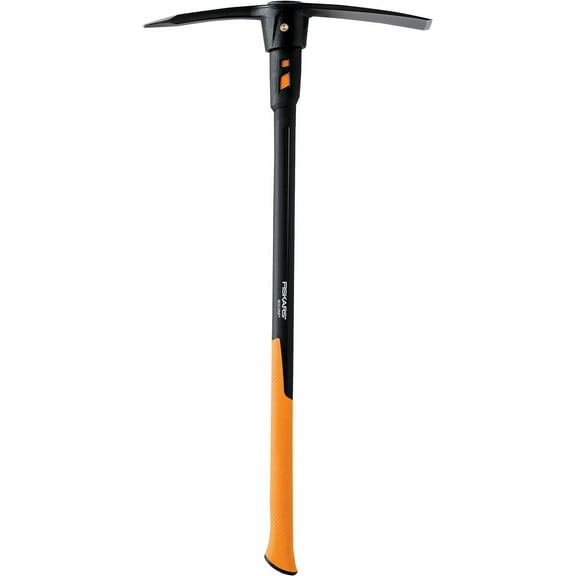 Fiskars Pro IsoCore Pickaxe and Garden Hoe - Anti-Vibration - 5 lb, 36", Black