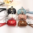 thumbnail image 3 of Trayknick Women Faux Leather Mini Key Chain Handbag Pendant Earphone Storage Coin Purse Light Pink, 3 of 13