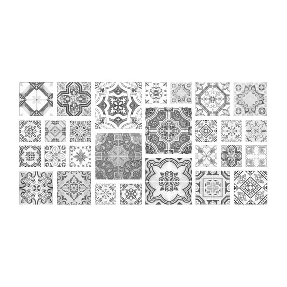 28 Sheet Peel and Stick Backsplash Mosaic Stick on Tiles Backsplash for Kitchen Waterproof Peel and Stick Wall Tiles for Bathroom Laundry Room Cabinet Shower 4"/6"/8" Gray
