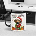 thumbnail image 5 of Merry Christmas Santa Rhodesian Ridgeback Scarf Twinkling Lights Xmas Holiday 11oz Accent Two-tone Mug Ridgebacks Dog Lover Gifts Coffee Tea Cup - 00022, 5 of 5