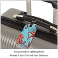 thumbnail image 3 of Square 2Pack PU Leather Octopus Cruise Luggage Tag with Privacy Cover and Name ID Tag for Travel Handbags Backpacks Luggage Tags, 3 of 6