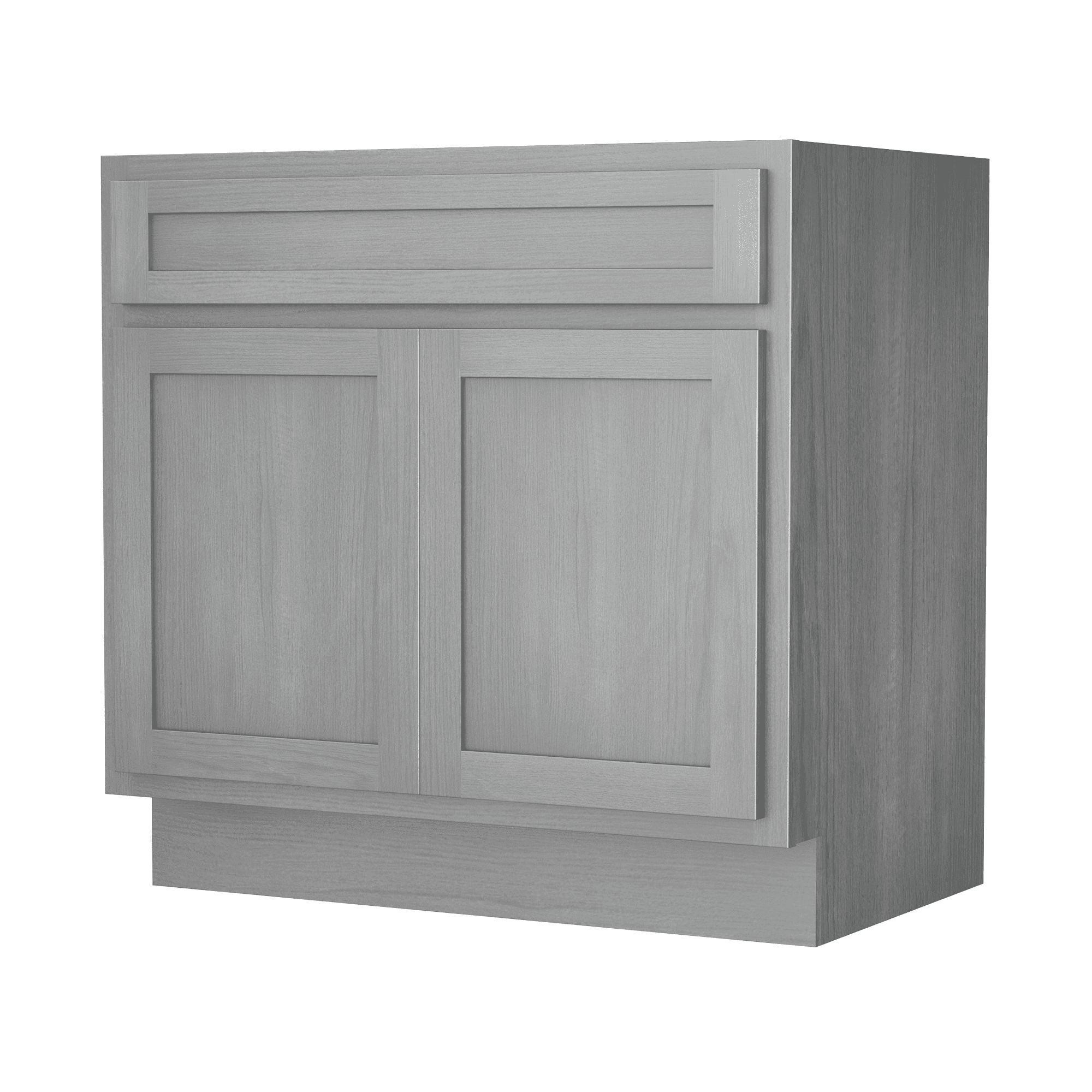 Vanity Art 30 Inch Double Shutter Door Bathroom Vanity Base Cabinet with Soft Closing Shaker Drawer, Strudy Floor Mount Storage Cabinet Organizer for Bedroom, Living Room, Kitchen, VA4030-S
