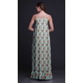 thumbnail image 3 of Bimba Nuisette Bleu Clair à Fleurs et Roses pour Femmes, Robe de Nuit Imprimée à Bretelles Spaghetti, Robe Maxi de Nuit Petite, 3 of 5