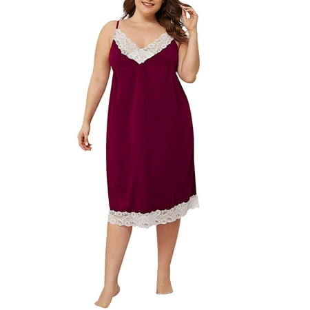 

LAPA Women s Plus Size Sexy Lingerie Dress Lace Nightdress Babydoll G String Set Sleepwear