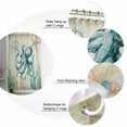 thumbnail image 6 of Shower Curtain Nautical Sea Monster Octopus Waterproof Shower Curtain Set with Hooks for Bathroom Showers,Stalls and Bathtubs,54x78InVintage Compass, 6 of 9