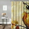 thumbnail image 2 of owl branch leaves Bathroom Shower Curtain Set  Shower Curtain Set with Hooks, 2 of 7