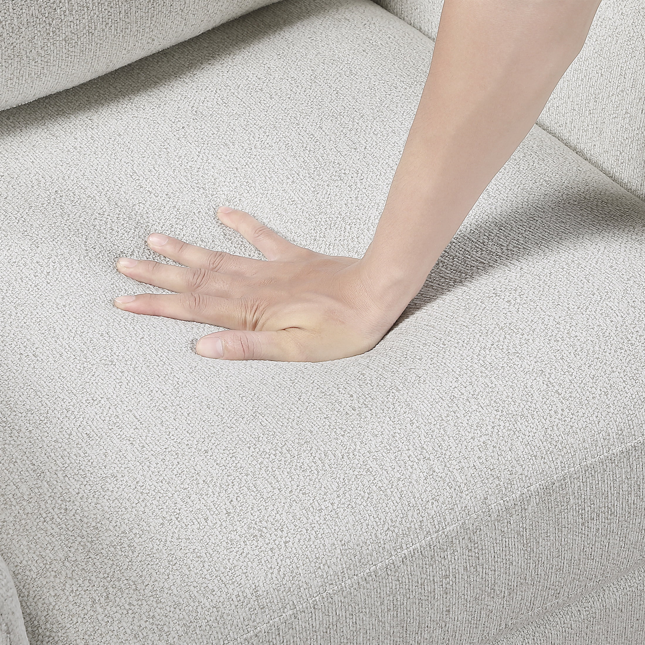 OakvillePark Sylvanora Contemporary Chenille Living Room Chair, Beige