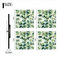 thumbnail image 3 of Square Wall Clock,Pattern Of Leaves And Vines Green With Blue Stripes,Silent Non-Ticking Wall Clock Decor for Home Office Kitchen Living Room Bedroom(14inch), 3 of 4