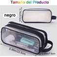 thumbnail image 2 of Estuche Para Lápices, Malla Transparente Para Lápices, Bolsa De Papelería Portátil Expandible, De Gran Capacidad, Organizr De Papelería Lavable Unisex Para Oficina Y Trabajo Escolar(Negro), 2 of 3