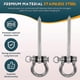 thumbnail image 5 of 2 Pcs 304 Stainless Steel Screw Bracket Heavy Duty 180° Swing Hangers Yoga Hammock Chair Sandbag Har, 5 of 5