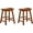 23.5"SH Oak, variant on Saddle Solid Wood Table Height Stool Set of - Saddle Kitchen Stool Dining Height Stools for Dining Armless Chair Seating Casual - Distressed Cherry