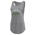 thumbnail image 2 of Women's Fanatics Heathered Gray Milwaukee Bucks Quality Time Open Scoop Neck Tri-Blend Tank Top, 2 of 3