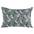 thumbnail image 2 of Purple Floral Throw Pillow Cover,Daisy Flowers Botanical Green Backdrop Rectangle Decorative Pillow Case Protector Soft Cushion Cover Lumbar Pillowcase for Couch Sofa Bedroom Car Decor 16x24 Inch, 2 of 8