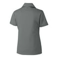 thumbnail image 3 of Women's Cutter & Buck  Gray Sacramento River Cats CB DryTec Genre Textured Solid Polo, 3 of 3